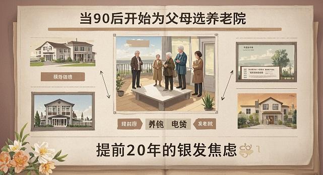 当90后开始为父母选养老院：提前20年的"银发焦虑"新闻封面